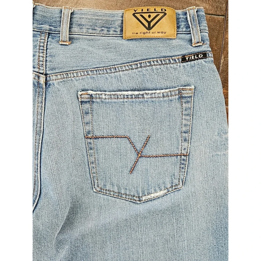 Y2K Distressed Skater 90s Relaxed Classic Jeans Light Wash Denim 34R